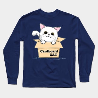 cardboard little cat Long Sleeve T-Shirt